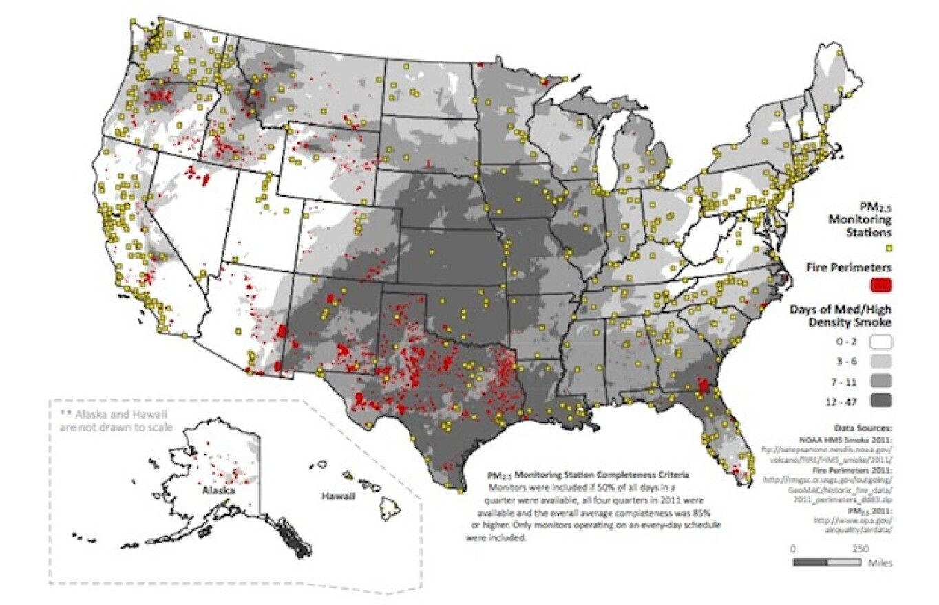 More than 3.7 million people in Oklahoma — almost the entire state population — were exposed to a week or more of wildfire smoke in 2011, according a report by the National Resource Defense Council.